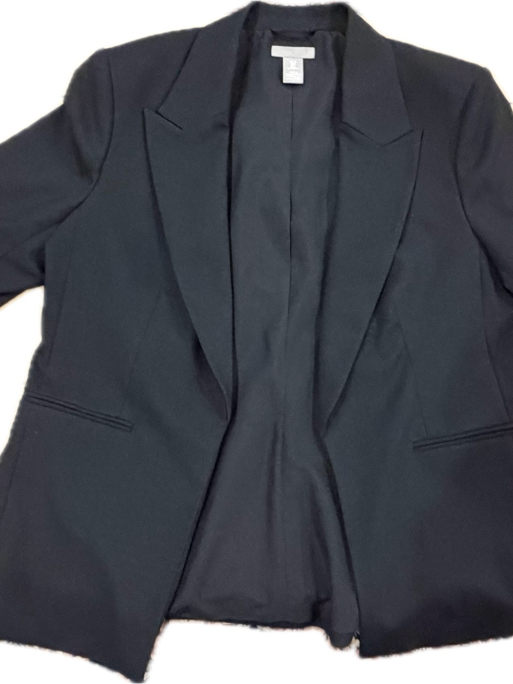 H&M Black Women's Blazer - Classic Tailored Style | M
